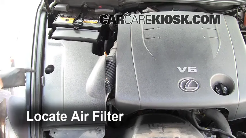 2008 Lexus IS250 2.5L V6 Air Filter (Engine) Replace